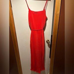 Bright orange maxi dress